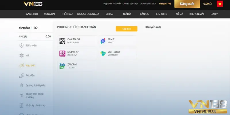 Nạp Tiền VN138 - Quy Trình Đơn Giản Chỉ Trong 1 Nốt Nhạc 3 Hướng dẫn cách nạp tiền VN138 dễ hiểu cho người mới.